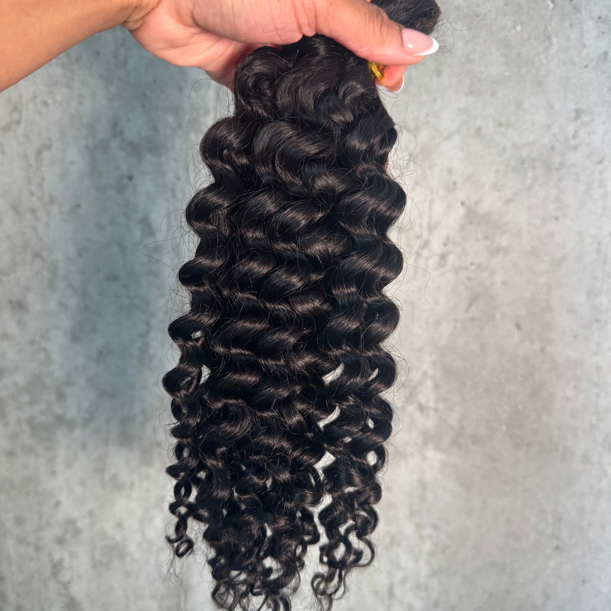Natural Black Spanish Curly Bulk Human Hair