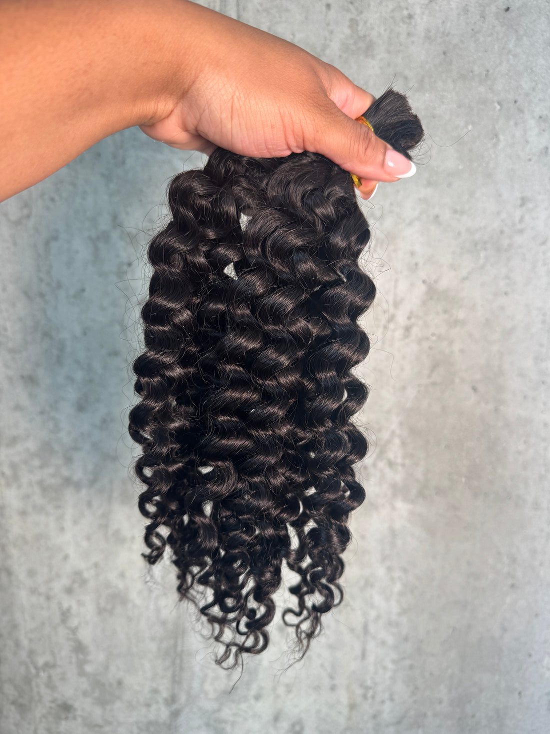 Natural Black Spanish Curly Bulk Human Hair