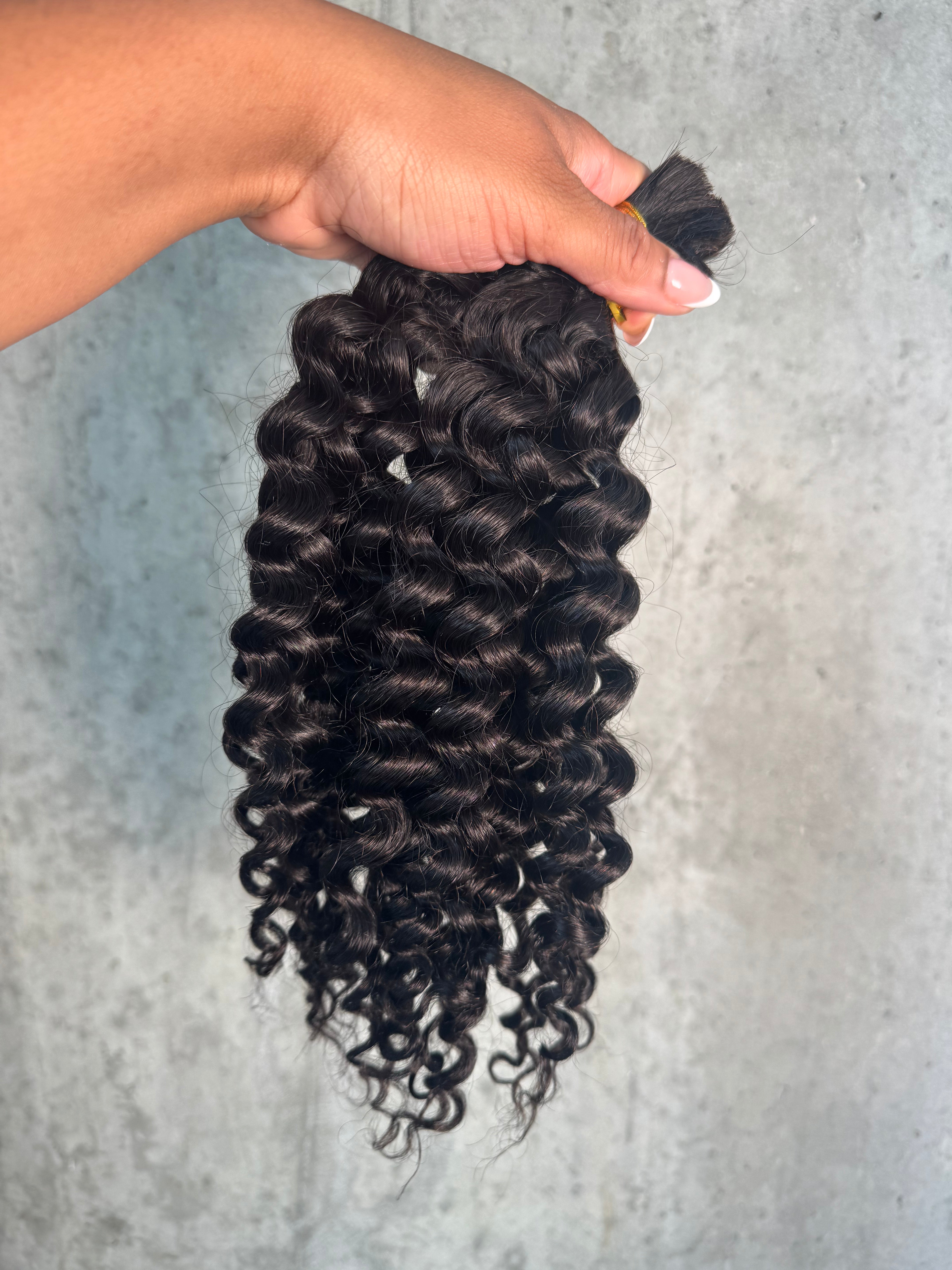 Natural Black Spanish Curly Bulk Human Hair