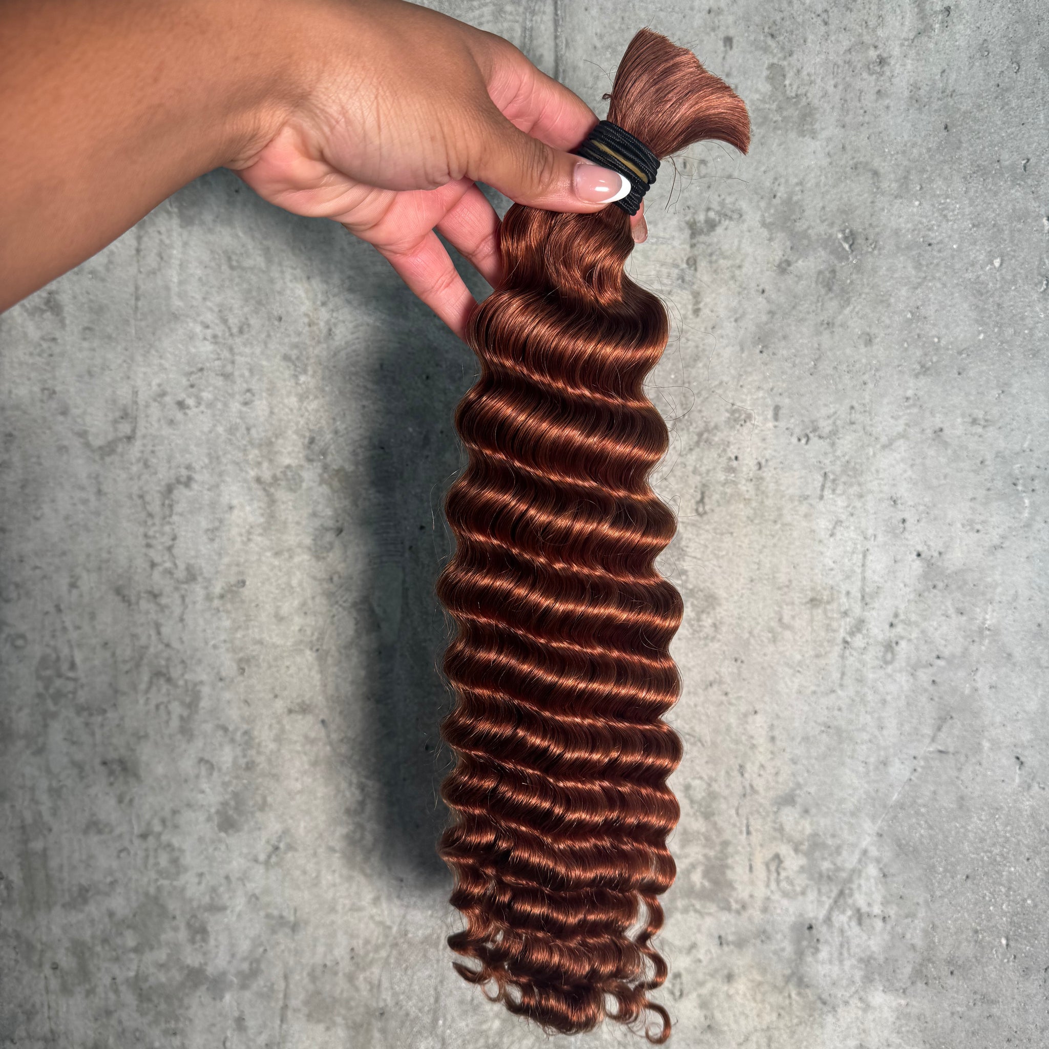 Auburn Brown #33 Bulk Hair Deep Wave