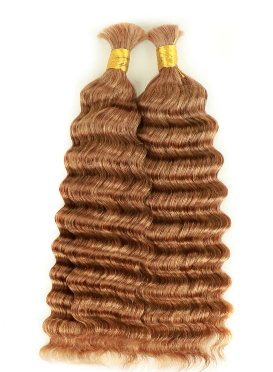 Light Auburn #30a Bulk Hair Deep Wave