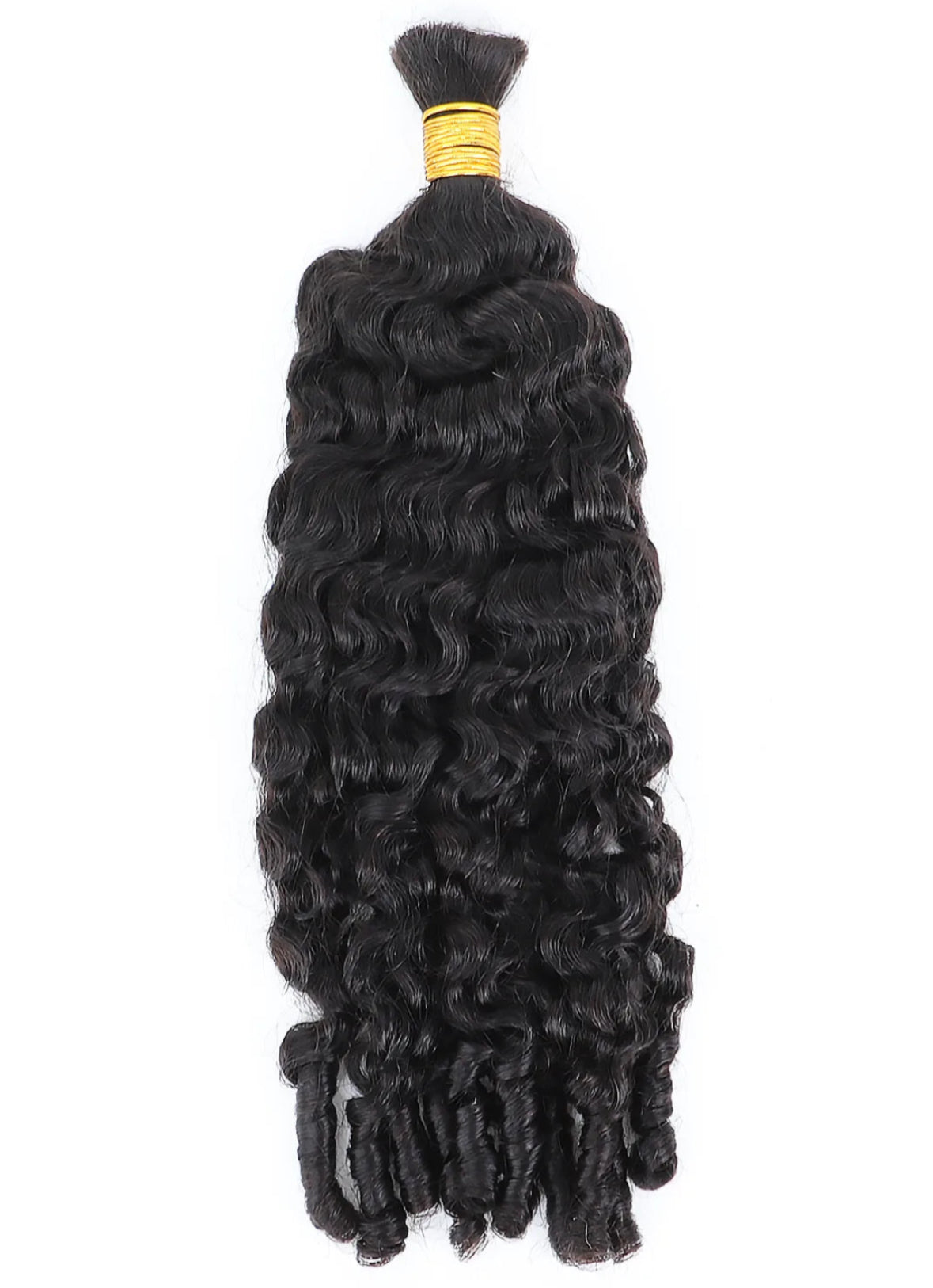 Natural Black Italian Curly Bulk Human Hair