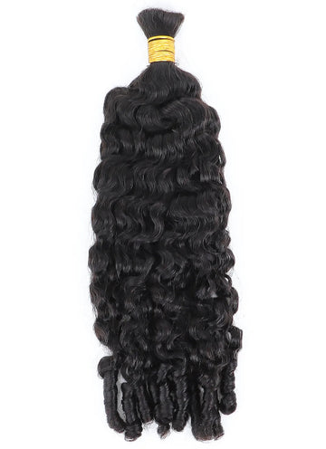 Natural Black Italian Curly Bulk Human Hair