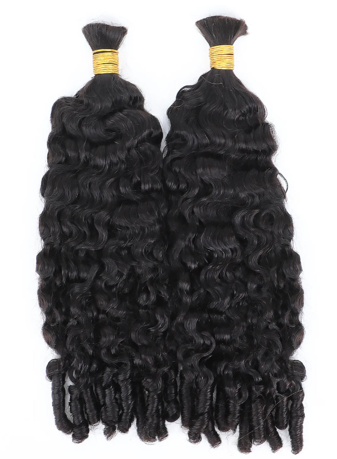 Natural Black Italian Curly Bulk Human Hair