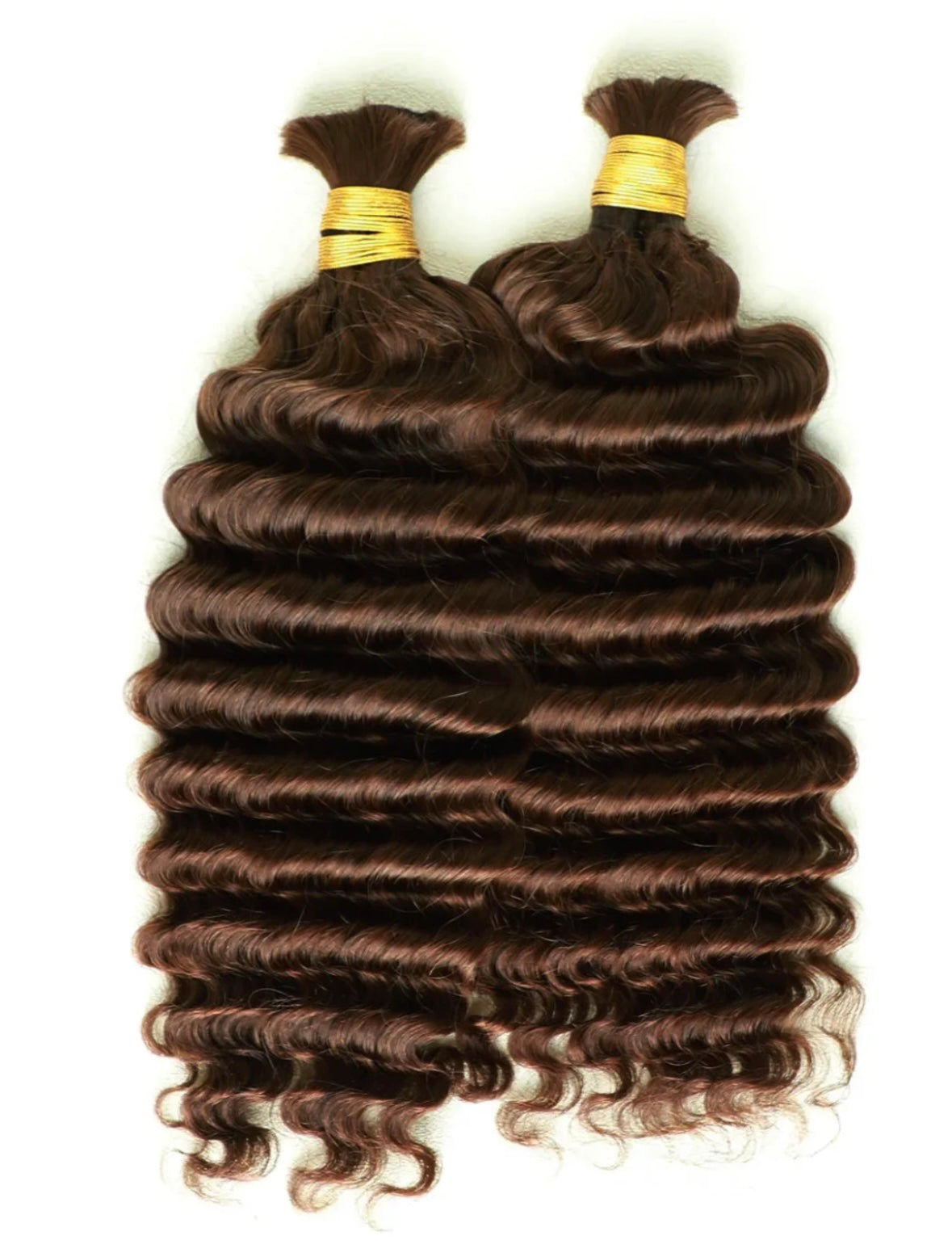 Chocolate Brown #4 Deep Wave Bulk Human Hair