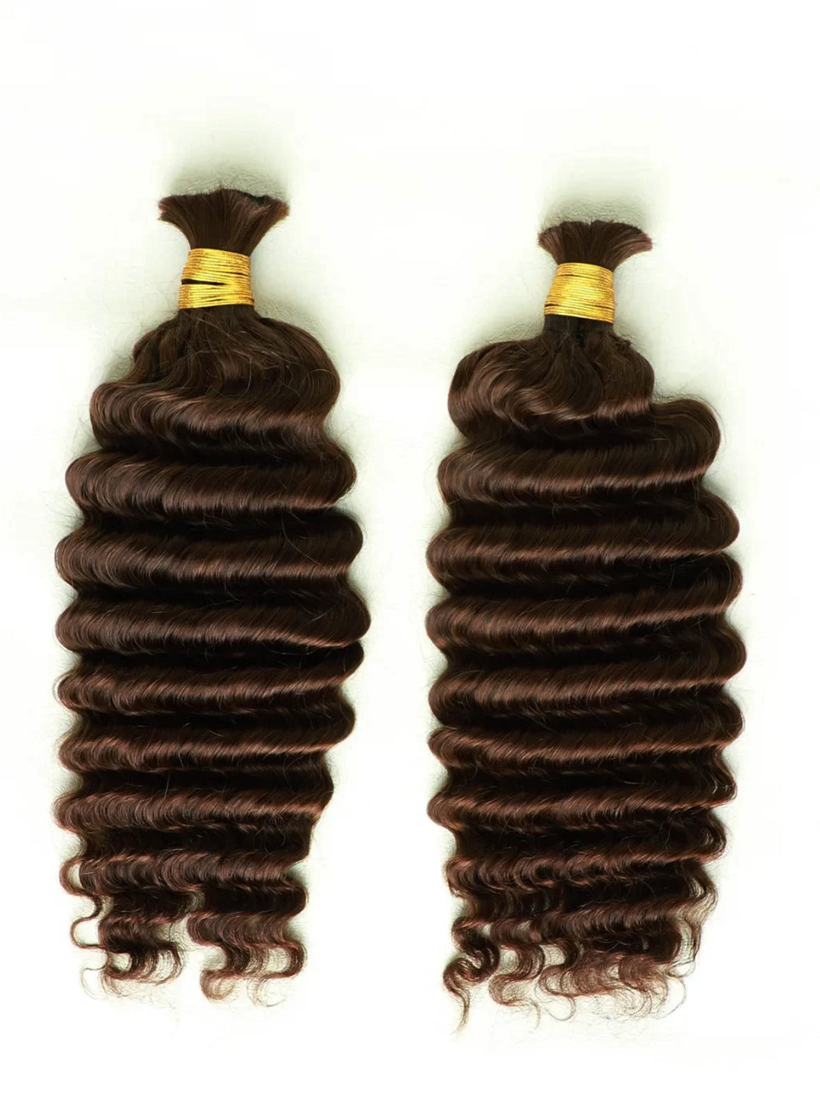 Chocolate Brown #4 Deep Wave Bulk Human Hair