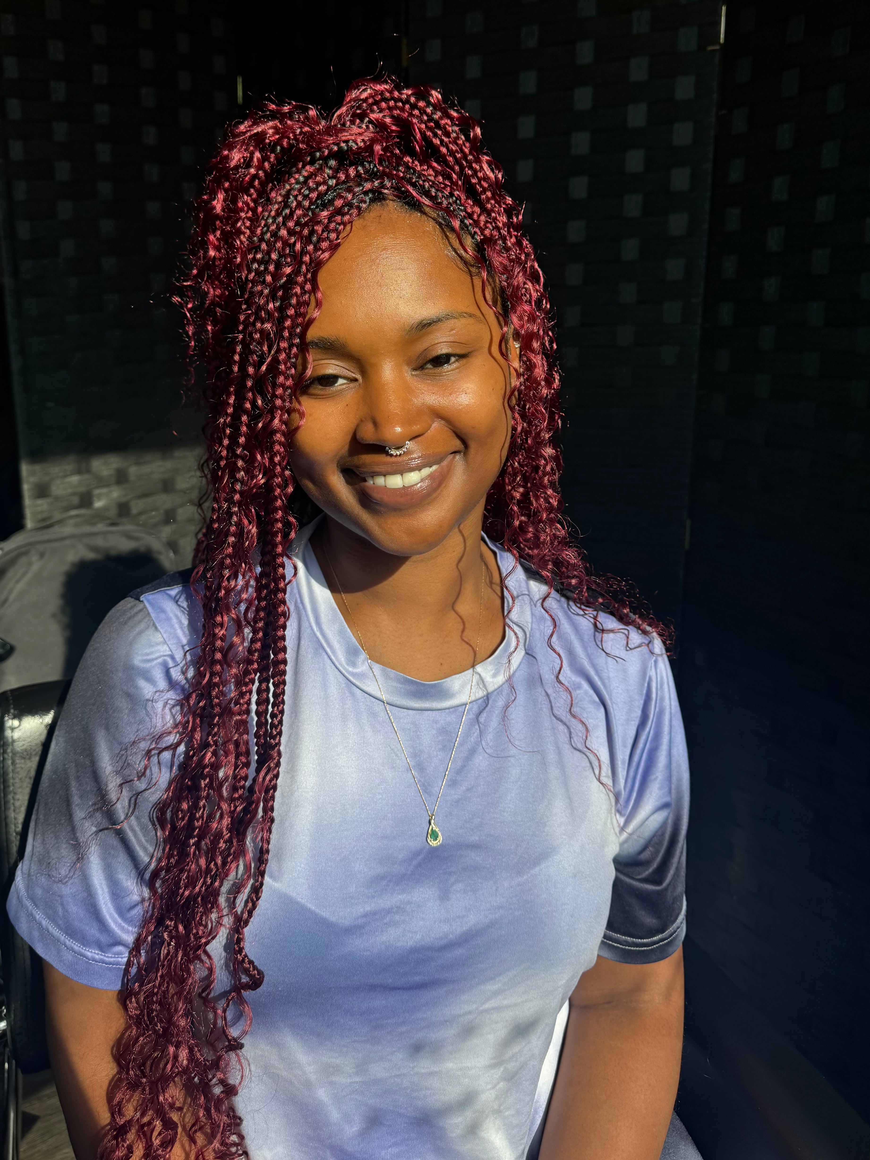 Burgundy Bulk Human Hair Deep Wave