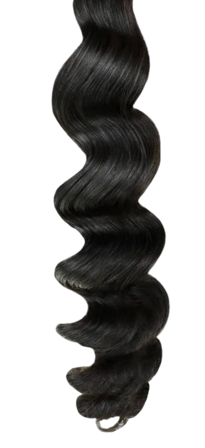 Natural Black Loose Wave Bulk Human Hair