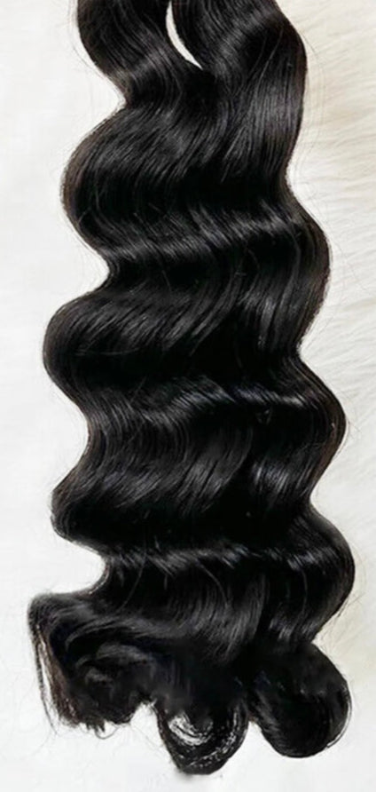 Natural Black Loose Wave Bulk Human Hair