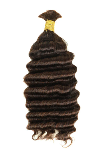 Chocolate Brown #4 Deep Wave Bulk Human Hair
