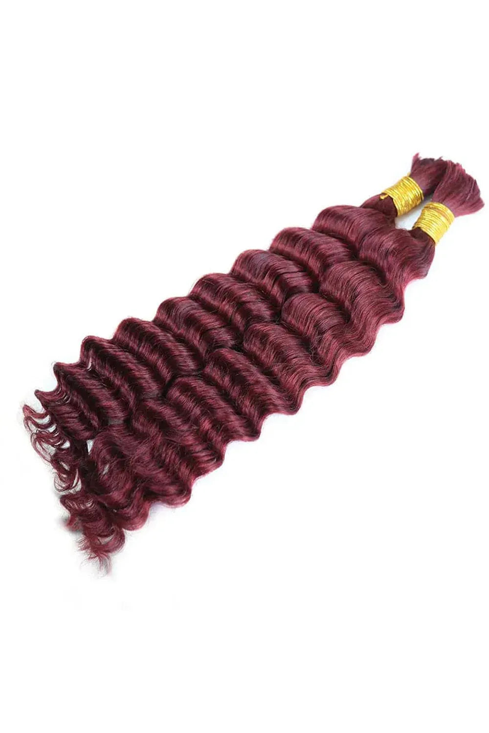 Burgundy Bulk Human Hair Deep Wave