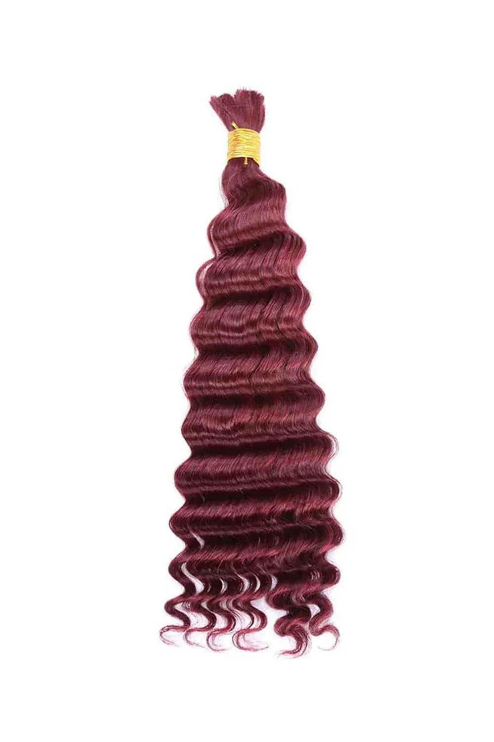 Burgundy Bulk Human Hair Deep Wave