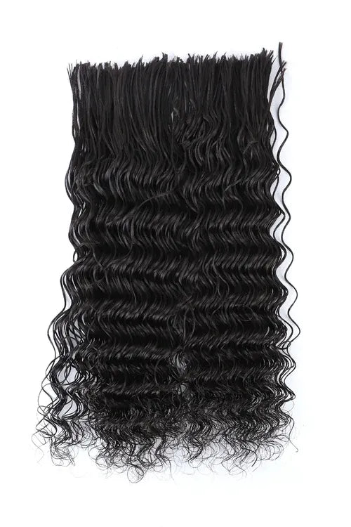 Pre-Divided Natural Black Loose Wave Bulk Human Hair