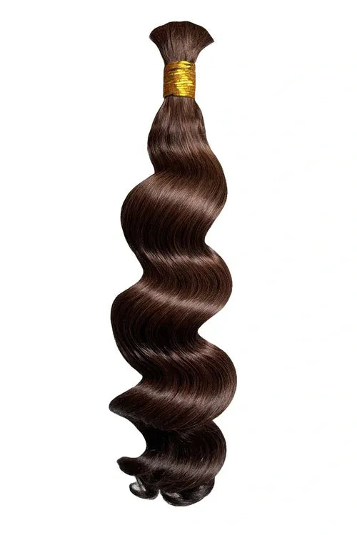 Chocolate Brown #4 Loose Wave Bulk Hair