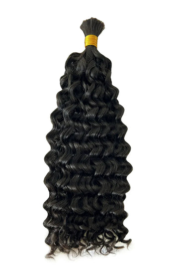 Natural Black Water Wave Bulk Hair