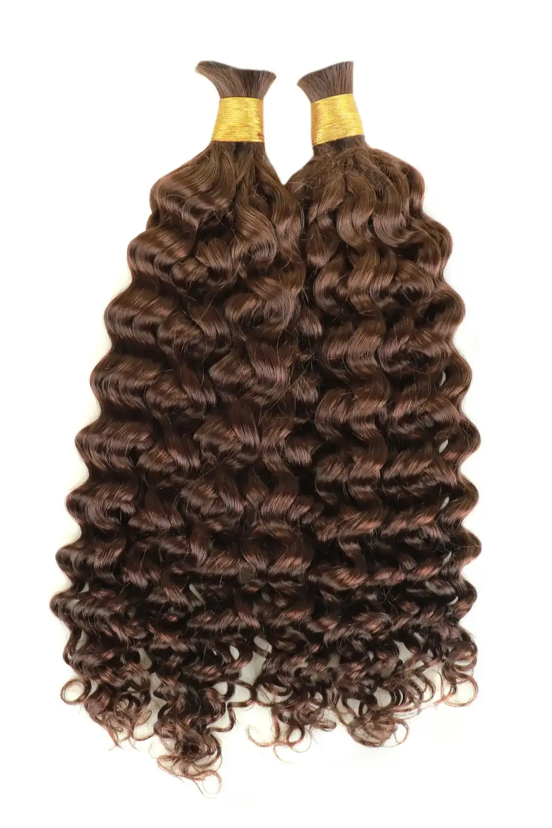 Chocolate Brown #4 Water Wave Bulk Human Hair