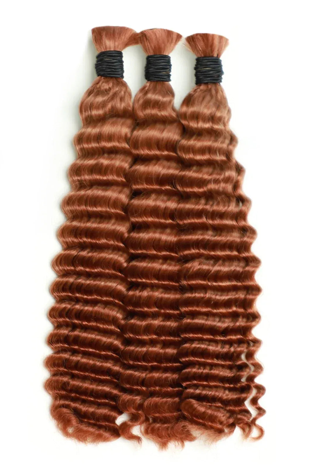 Auburn Brown #33 Bulk Hair Deep Wave