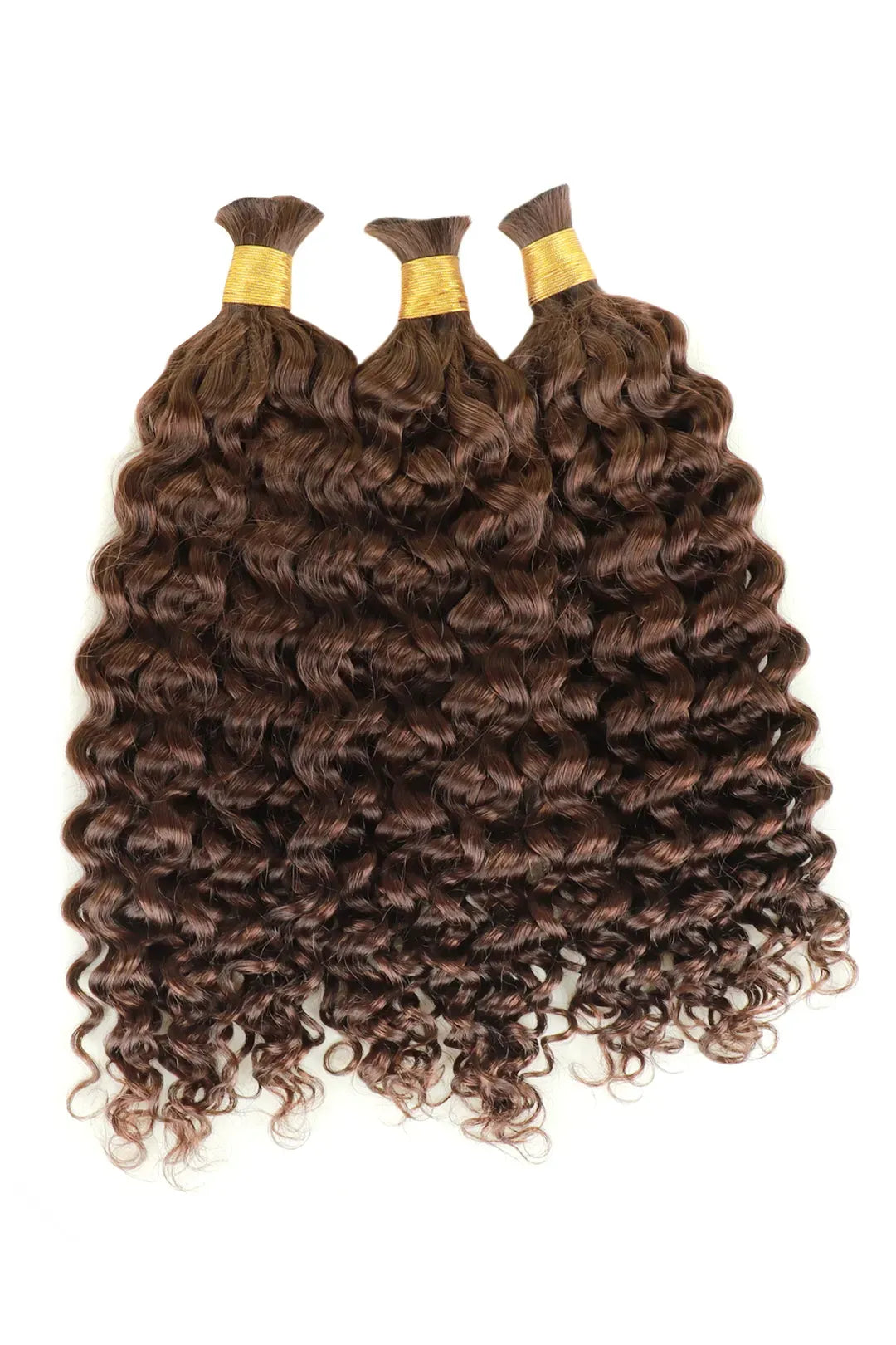 Chocolate Brown #4 Water Wave Bulk Human Hair