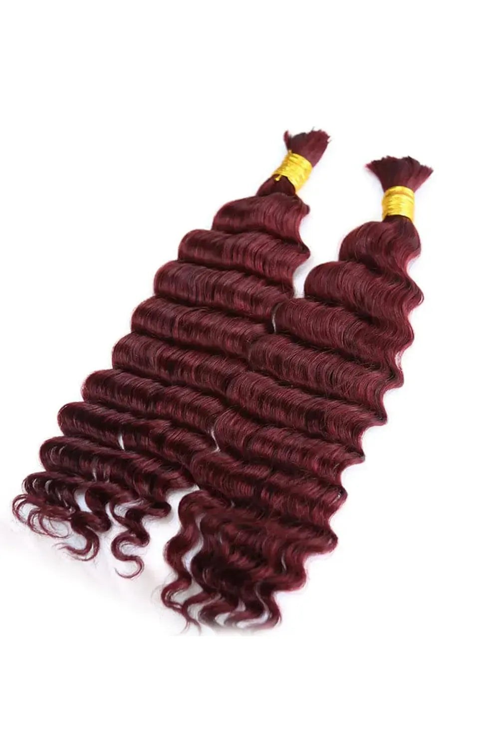 Burgundy Bulk Human Hair Deep Wave