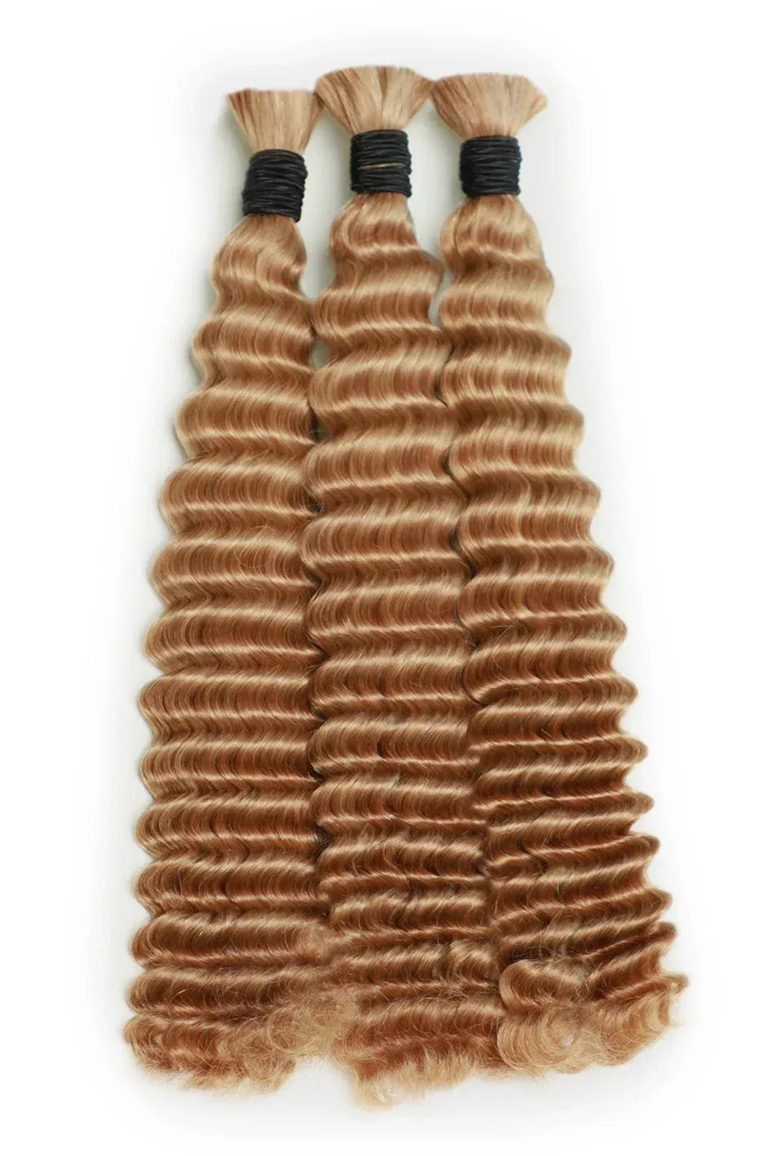Honey Blonde #27 Bulk Hair Deep Wave