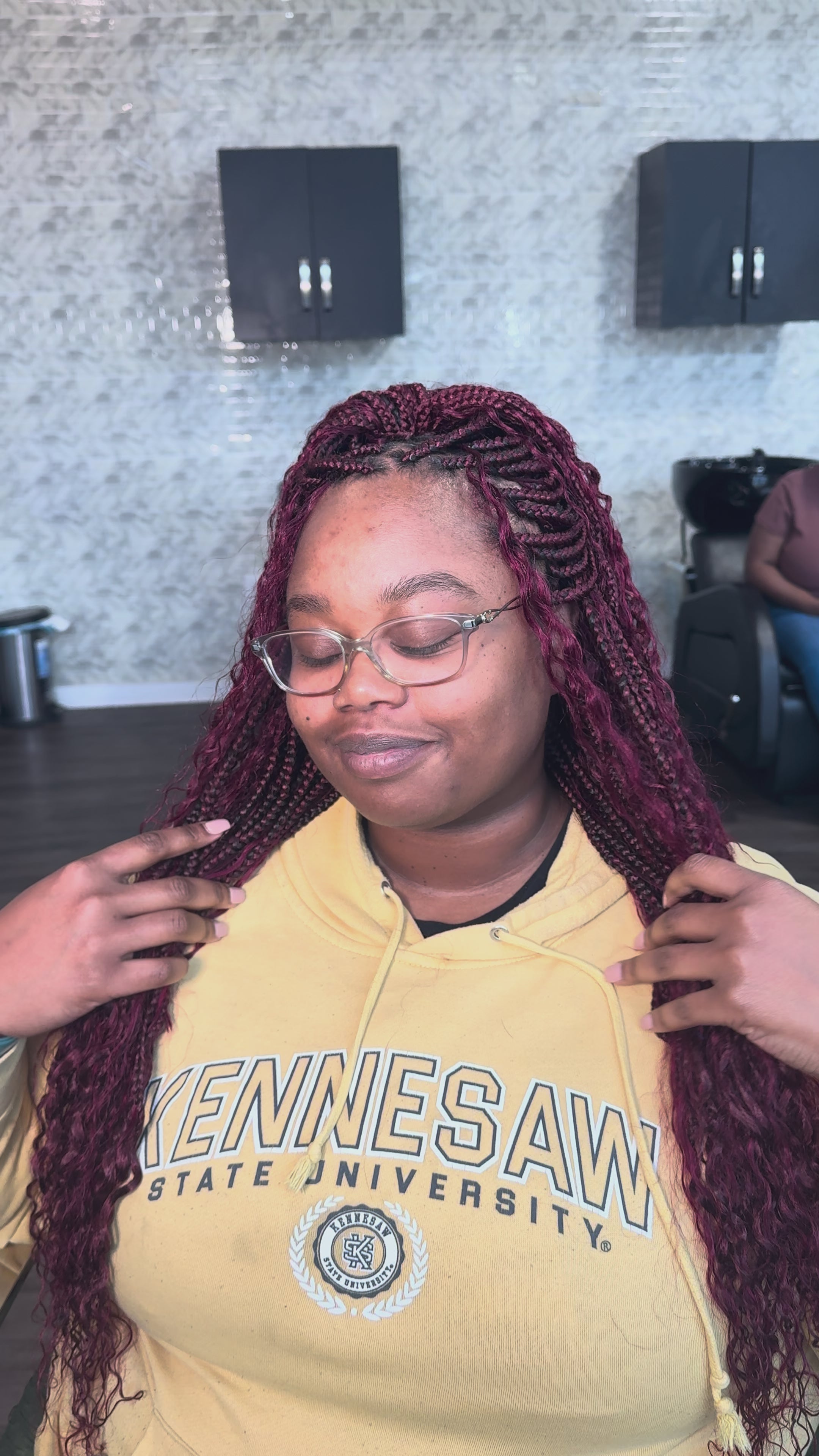 Burgundy Bulk Human Hair Deep Wave