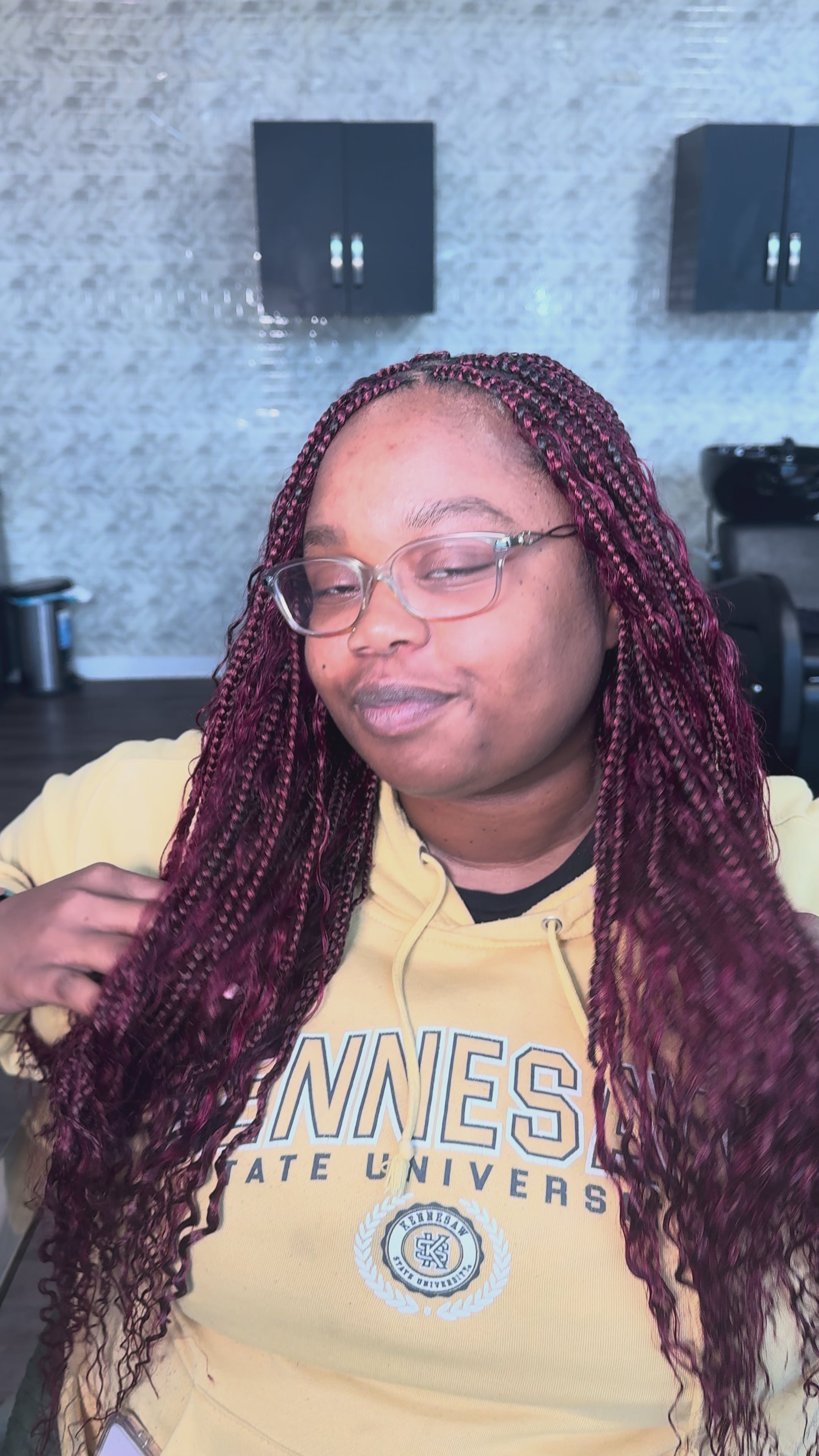 Burgundy Bulk Human Hair Deep Wave