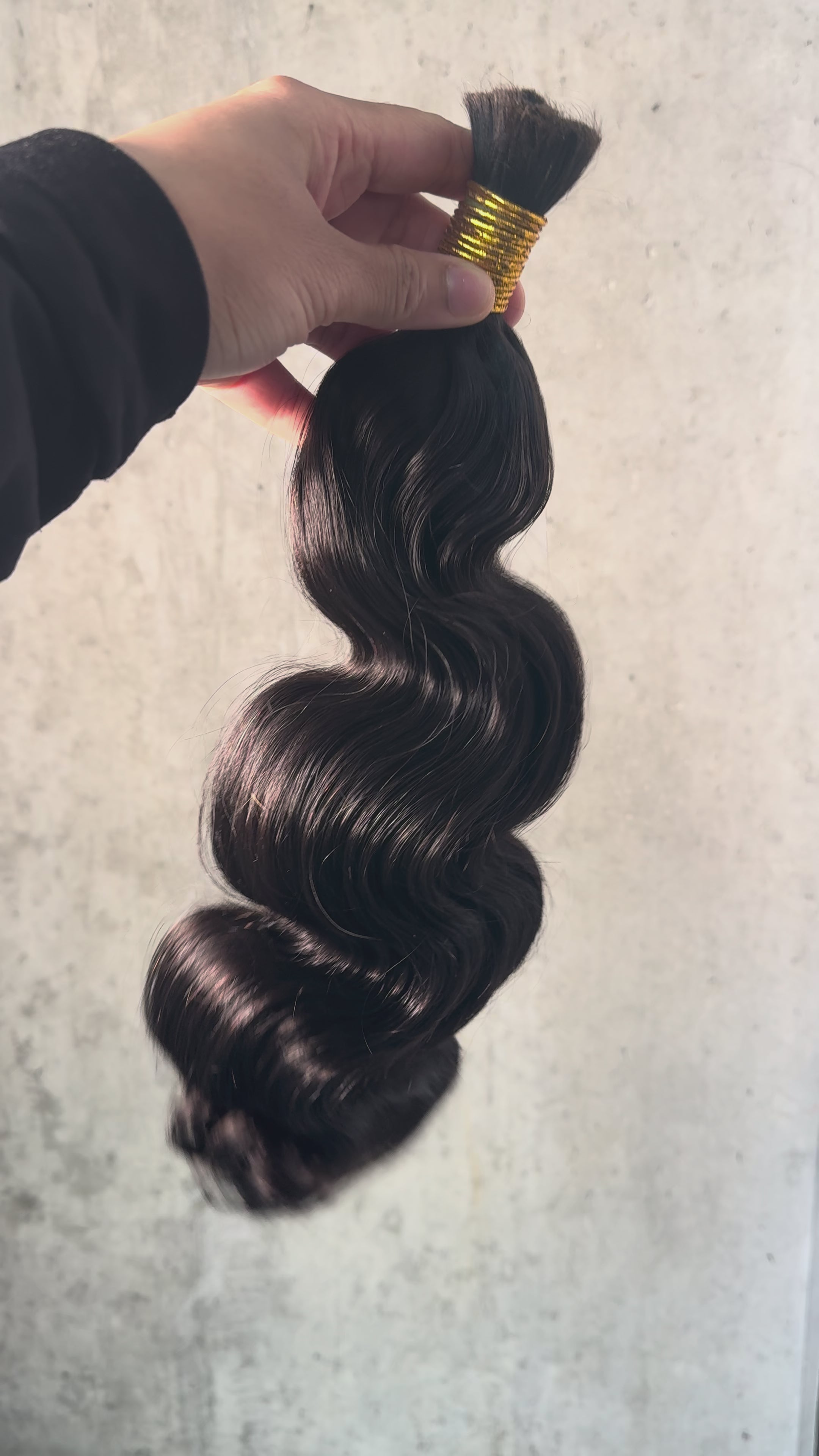 Natural Black Body Wave Bulk Human Hair