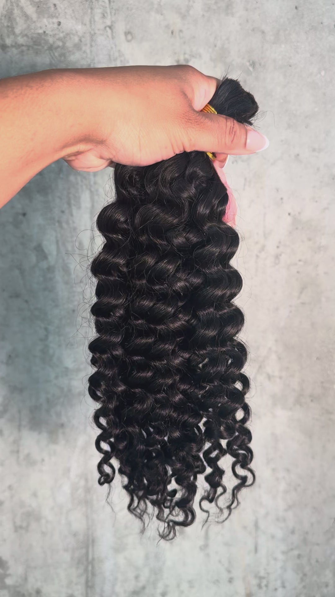 Natural Black Spanish Curly Bulk Human Hair