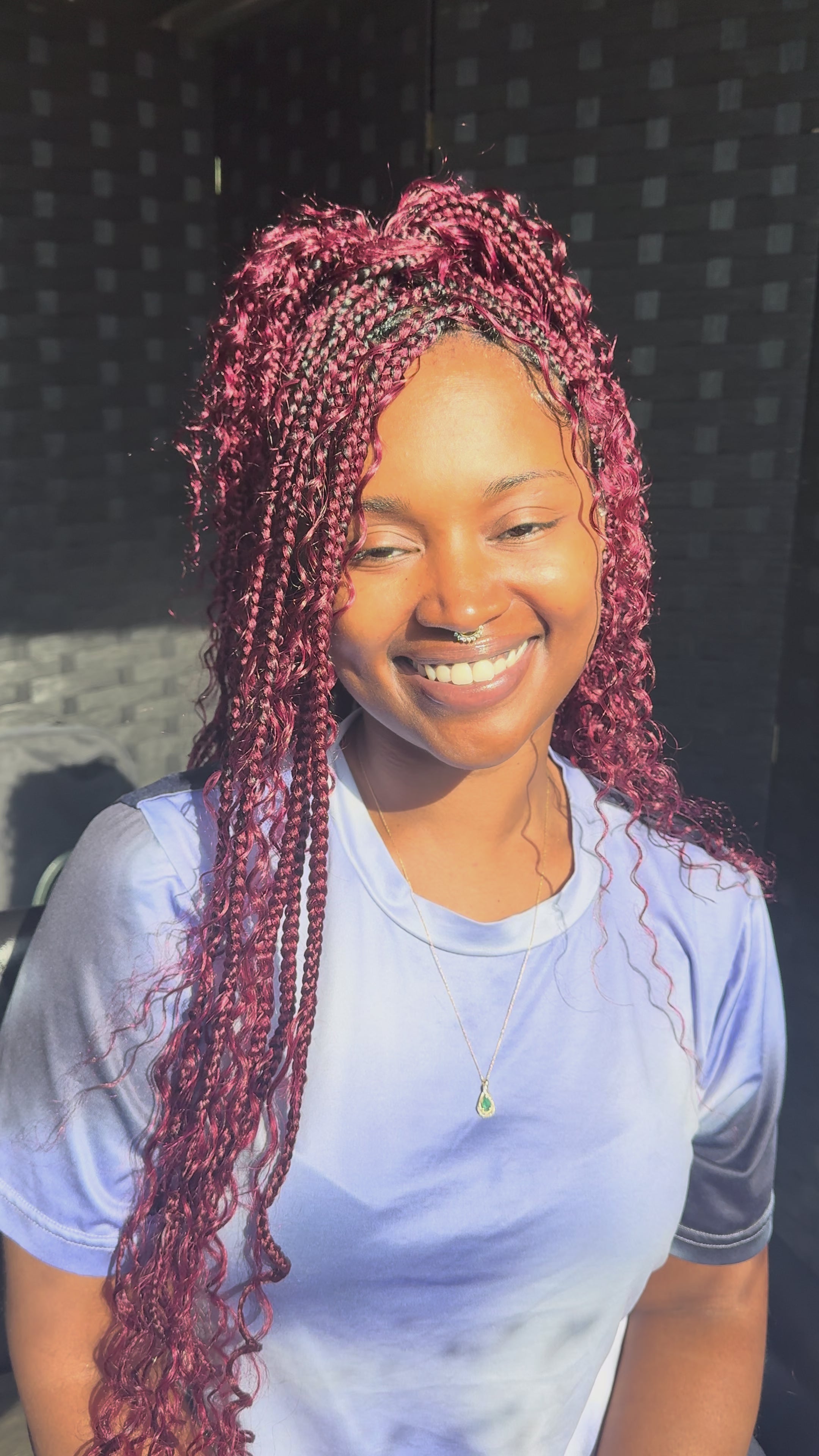 Burgundy Bulk Human Hair Deep Wave